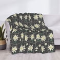 thumbnail image 3 of Disketp Daisies Flowers Flannel Blankets - Thick and Warm Blanket for Winter, Soft Fuzzy Plush King Blanket for All Seasons60"x50", 3 of 6