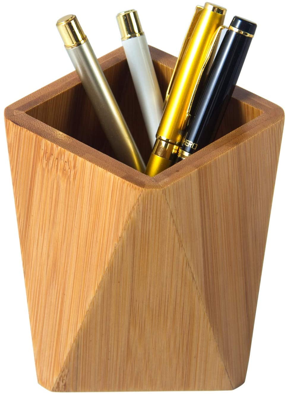 Bamboo Pencil Pot Pen Case Brush Desk Tidy Holder Storage Handmade Desktop Z 