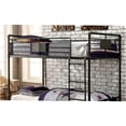 thumbnail image 5 of JERFIT Industrial Metal Bunk Bed, Twin over Twin with Attached Ladder Guard Rails, Antique Black Finish, Space-Saving Design, 5 of 6