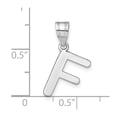 thumbnail image 4 of Diamond2Deal 14K Pendentif Initiale Lettre F en Or Blanc pour Femmes, 4 of 6