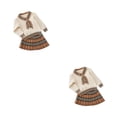 thumbnail image 4 of Sonducket Chica suéter conjunto primavera viaje senderismo fiesta banquete evento manga larga punto Tops Kit ropa Type4 NO4, 4 of 6