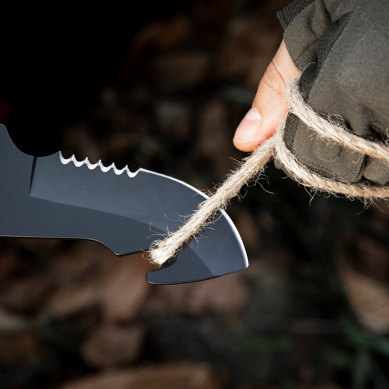 Dispatch 8.39" 2PCS Fixed Blade Knife, Hunting Knife Set ,Folding Knife Set with Nylon Sheath, EDC Knife