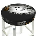 thumbnail image 3 of Kll Happy Halloween 9 Round Bar Chair Cushion Cover 14 Inch,Bar Stool Protector With Elastic, Soft Washable, 3 of 7