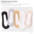 thumbnail image 3 of unbranded 5 Pares De Calcetines No Show Para Mujer De Suaves Transpirables Y Antideslizantes En Colores Variados, 3 of 8