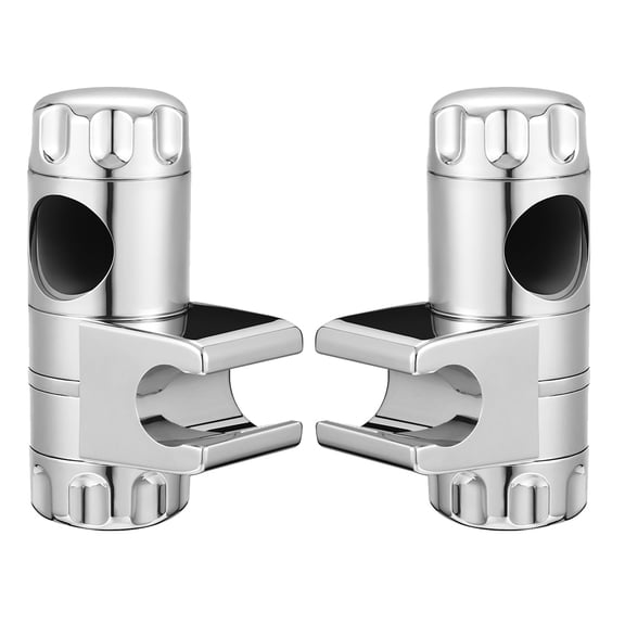 YSNOOWE 2Pcs Handheld Shower Holder with Feature Silver 4.1x2.6in