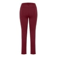 thumbnail image 6 of WCMZJ Womens Dress Pants Work Business Skinny Leg Pants Office High Waisted Slacks Slim Fit Casual Trousers with Pockets Wine XXL, 6 of 8