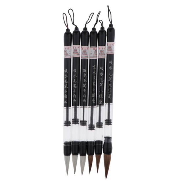 6 BROCHAS de AGUA GLORIA Bolígrafos de Tinta Acuare Color Caligrafía Pintura Dibujo