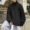 thumbnail image 2 of Winter Turtleneck Sweater Men Knitted Thick Warm Pullover Mens Warm Solid Color Loose Casual Sweaters Male Daily Clothing 5XL, 2 of 5