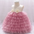 thumbnail image 3 of 6M-5T Toddler Infant Baby Girls Ruffle First Birthday Pageant Wedding Dresses Princess Bouffant Dress, 3 of 7