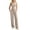 Beige, variant on Vivianyo HD Women's Set Crew Neck Sleeveless Crop Tank and Drawstring Wide Leg Sweatpants, Two Piece Sets for Women Summer Vacation Travel Outfit, Women's Army Green, Sizes S-2XL