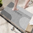 thumbnail image 5 of Alfombra de baño súper absorbente antideslizante con respaldo de goma lavable alfombrilla de baño gris 35.43x23.62en estilo moderno, 5 of 5