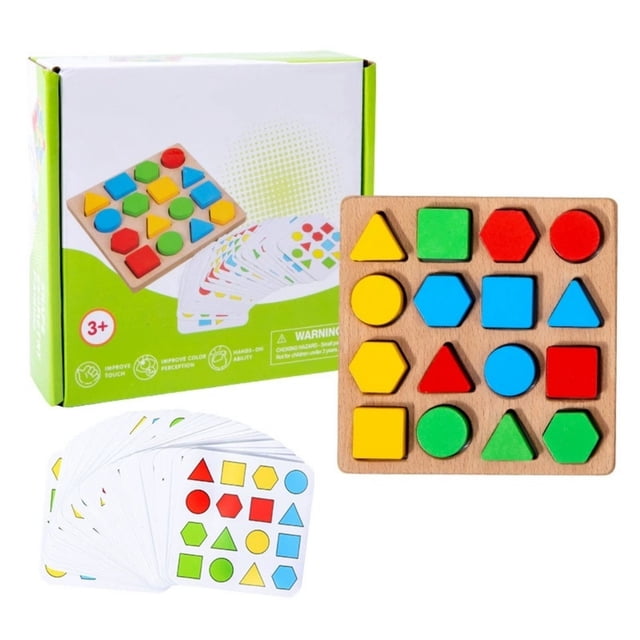 Geometric Shape Matching Educational Toy for Kids Early Learning Interactive Desktop Puzzle Game