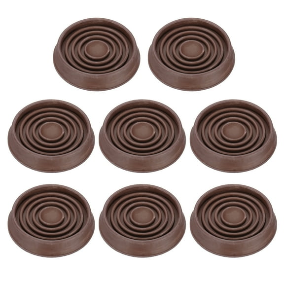 Uxcell 1.7" Caster Cups, 8 Pcs Rubber Non-Slip Round Furniture Feet Anti-Slip Floor Stopper Pad Protector