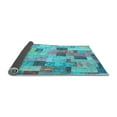 thumbnail image 2 of Ahgly Company Indoor Rectangle Patchwork Light Blue Transitional Area Rugs, 8' x 10', 2 of 4