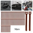 thumbnail image 4 of 50x Releasable Cable Ties Fastening Hook And Loop Loose Removable Strong Durable brown, 4 of 5