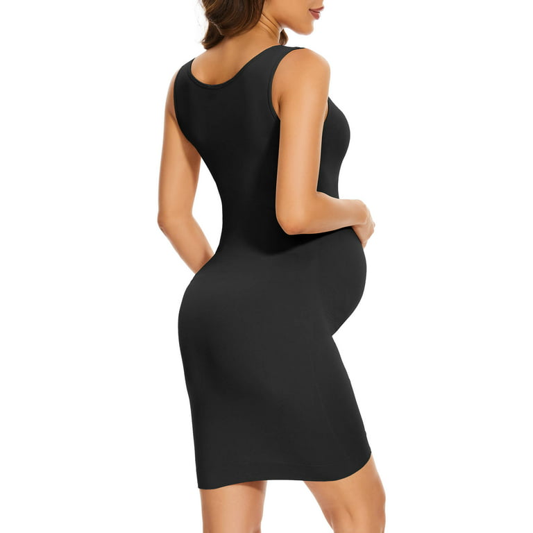 MANIFIQUE Women's Maternity Seamless Shapewear Slip Dress