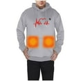 thumbnail image 3 of Couple's Keep Warm Hoodies Winter 5 Heating Usb Heating Hooded Loose Unisex Casual Zipper Heart Sweatshirts for Mens and Womens E-Grey M, 3 of 7