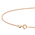thumbnail image 2 of JewelStop 14k Solid Gold Rose Round Diamond-Cut Wheat Chain Necklace 0.6 mm 16 inches, 2 of 4