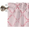 thumbnail image 5 of Pink Rhombus Window Curtains 84 Inch Length, Rustic Modern Plaid Geometric Rod Pocket Kitchen Window Treatments Drapes for Bedroom, Cafe, Living Room, 2 Panels, 52 W x 84 L, 5 of 5