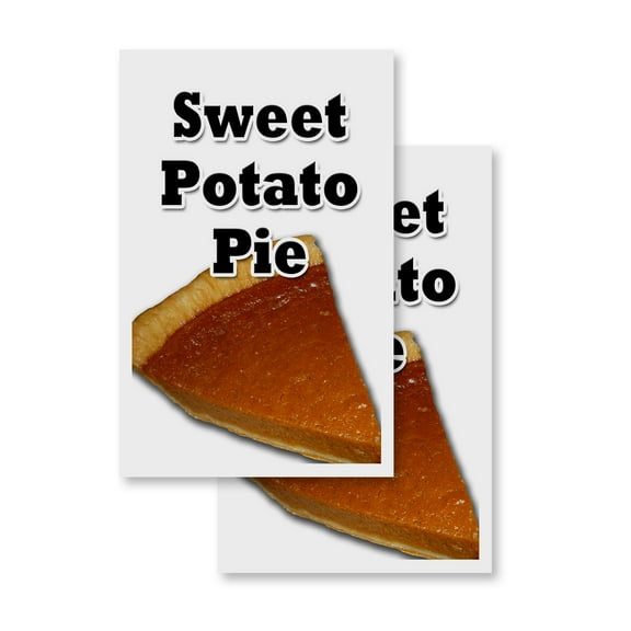Sweet Potato Pie (2-PACK) 24" x 36" Vinyl Decals | Sign Insert Peel & Stick Decals Stickers Window Signs