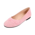 thumbnail image 4 of Rokment Womens 3D Flower Ballet Flat Dress Shoes Stylish Casual Round Toe No Heels Comfortable Walking Slip on Loafers for Business Office Pink Size 9.5, 4 of 5