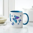 thumbnail image 6 of CafePress - Electric Blue Butterfly Dance Mug - 11 oz Ceramic Mug - Novelty Coffee Tea Cup, 6 of 6
