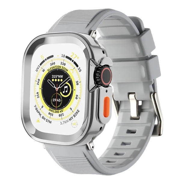 Correa de Silicona para Apple Watch con Funda Anticaída, Compatible con Todas las Series