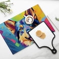 thumbnail image 4 of Bahomeck Placemats Set Of 4 Rectangle Linen Cotton Placemats For Dining Table Fade Resistance Washable Heat Resistant，18*12Inch,Happy German Shepherd With Colorful And Vibrant Background, 4 of 4