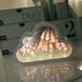 thumbnail image 5 of Espejo con forma de nube de tulipán creativo y hecho a mano, luz de noche, regalo práctico para novias, adornos de plástico hechos a mano, 5 of 5