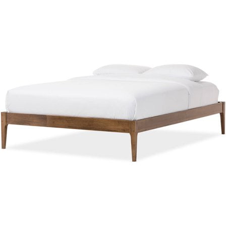Baxton Studio Bentley Mid Century Modern Solid Wood Queen