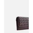 thumbnail image 3 of Scenario Women's Woven Faux Leather Clutch Wallet, Warm Chocolate, 3 of 4