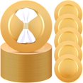 thumbnail image 1 of 100 Pcs Charger Plates Bulk 13 Inch Round Wedding Chargers Plastic Plate Dinner for Wedding Party Baby Shower Table Setting Event Decoration(Gold), 1 of 4