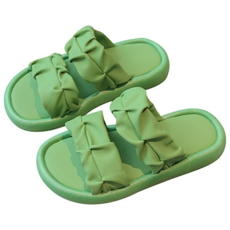 

niuredltd girl s slippers soft house slippers cozy open toe home shoes summer indoor outdoor slip on breathable size 32