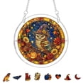 thumbnail image 2 of Halloween Sun Catcher for Window Hanging, 8 Styles Stained Glass Acrylic Puzzle Suncatcher for Windows Wall Car, Spooky House Warming Gift for Family Friends by MPOISVA, 2 of 7
