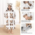 thumbnail image 4 of Wearable Blanket with Sleeves and Pocket Oversized Hooded Sweatshirt 3-14 YR Cartoon Teddy Bear S, 4 of 7