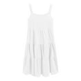 thumbnail image 6 of Size 6 Girls Clothes Tween Dresses Girls Dress Sleeveless Casual Button Down Sundress for Girl White 7-8 Years, 6 of 6