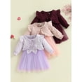 thumbnail image 3 of BemeyourBBs Baby Girl 2Pcs Outfits Sleeveless Tulle Dress + Long Sleeve Jacket, 3 of 9