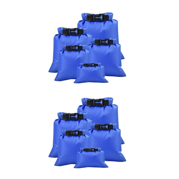 Eigraketly Bolsa seca Saco impermeable Barrera de humedad Bolsillo para canotaje Camping Natación Azul zafiro 2Conjunto