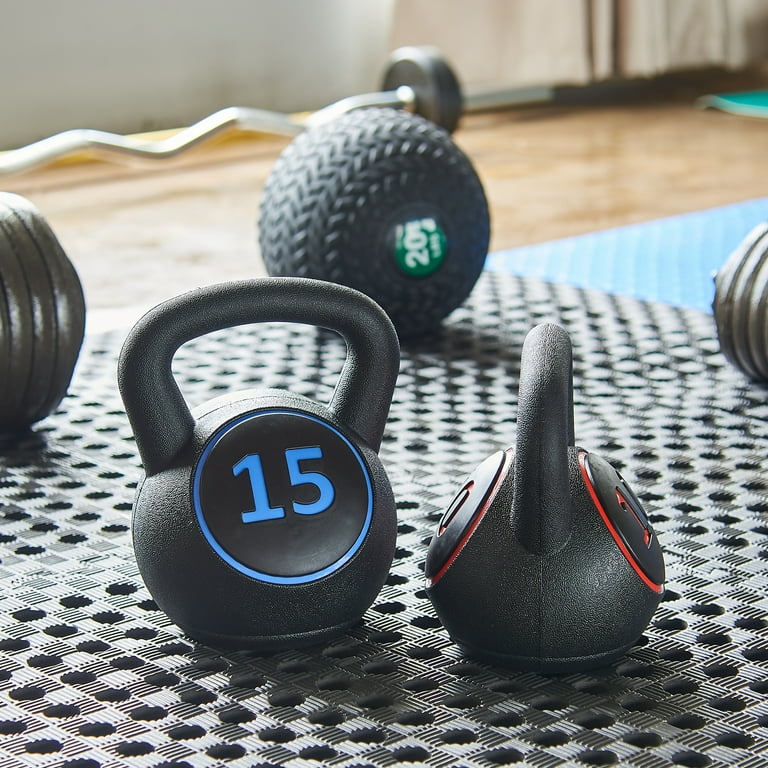 BalanceFrom Wide Grip Kettlebell Exercise Fitness Weight Set 3
