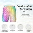 thumbnail image 4 of Kdxio Fish Scale Print Men'S Swim Trunks With Compression Liner 7 Inch Inseam Quick Dry Swim Shorts, 4 of 7
