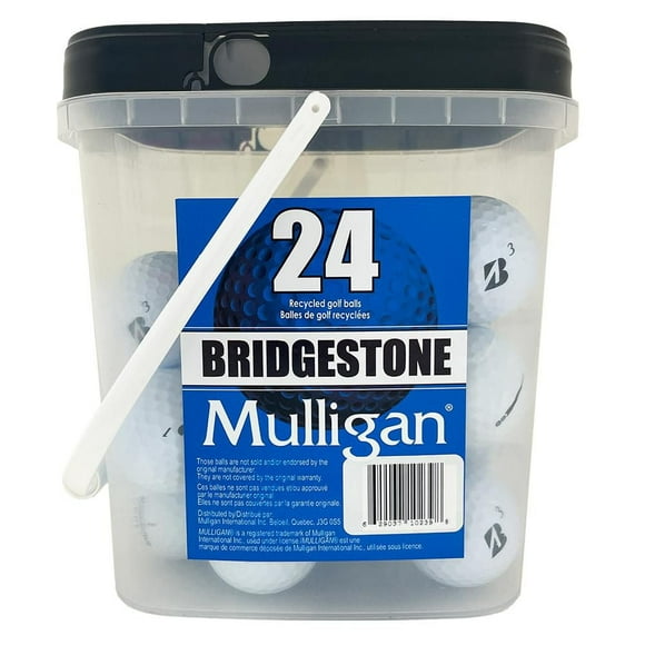 Mulligan International Bridgestone Golf Balls Bucket #10239, 24 recycled golf balls
