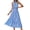 Blue, variant on Sleeveless Women Halter Floral Boho Sun Vacation Long Maxi Summer Dresses