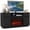Black, variant on PAPROOS Fireplace TV Stand for 70 Inch TV, 64'' Wide Wood TV Cabinet with 30'' Electric Fireplace, Modern Fluted Entertainment Center TV Console Table for Living Room, Black