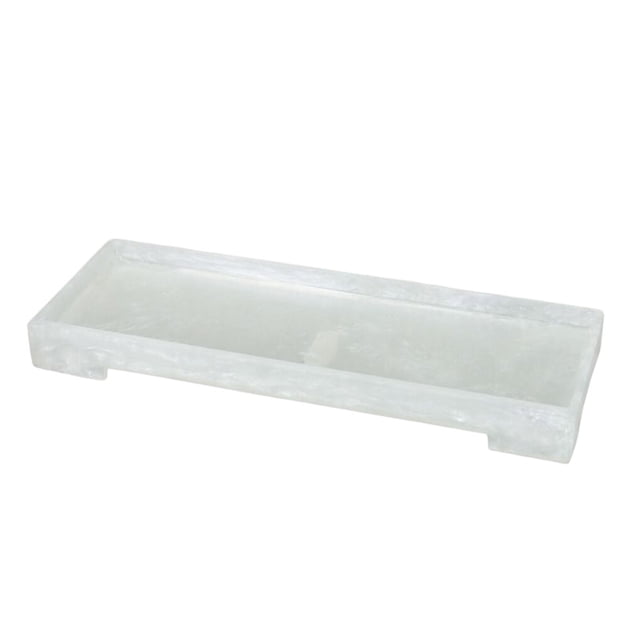 Moyic Bandeja de tocador, mano de obra multiusos, accesorios para el hogar, de tocador, de almacenamiento, organizador de cocina, planta de Juegos de accesorios de baño Blanco