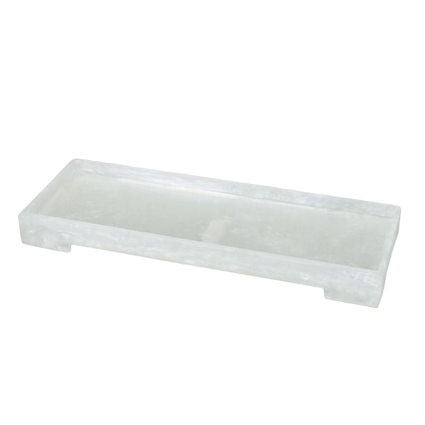 Monstrate Bandeja de tocador, placa de almacenamiento para platos, organizador de cocina, toalla, planta, resina, estilo Simple, organización, Juegos de accesorios de baño Blanco