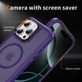 thumbnail image 2 of Allytechgroup iPhone 15 Pro Max Case Magnetic, Compatible with Magsafe Matte Back Cover Military Grade Shockproof Anti-Scratch Slim Fit Phone Case Cover for Apple iPhone 15 Pro Max, Purple, 2 of 9