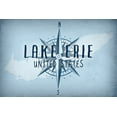 thumbnail image 3 of Lake Erie, United States, Lake Essentials, Lake and Compass (100% Cotton Tea Towel, Decorative Hand Towel, Kitchen and Home), 3 of 3