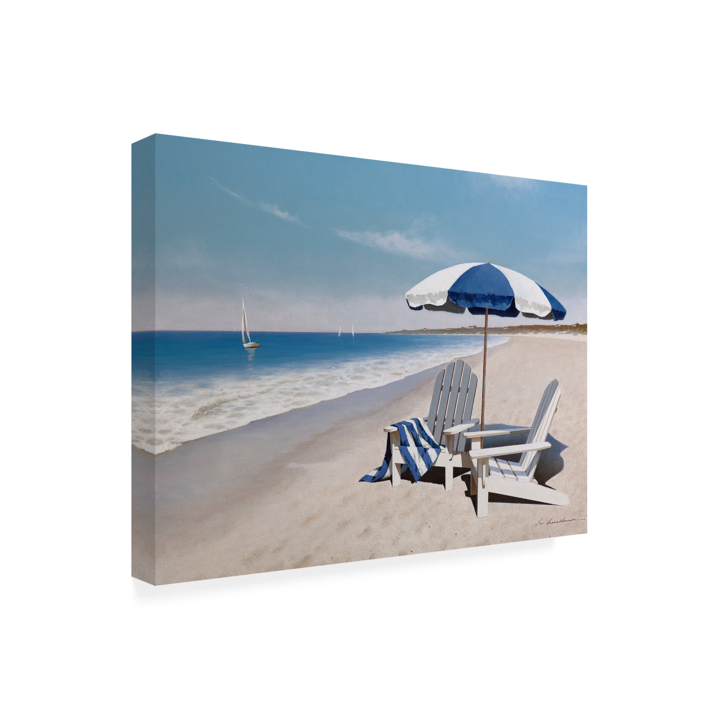 Zhen Huan Lu 'Beach Bum' Canvas Art