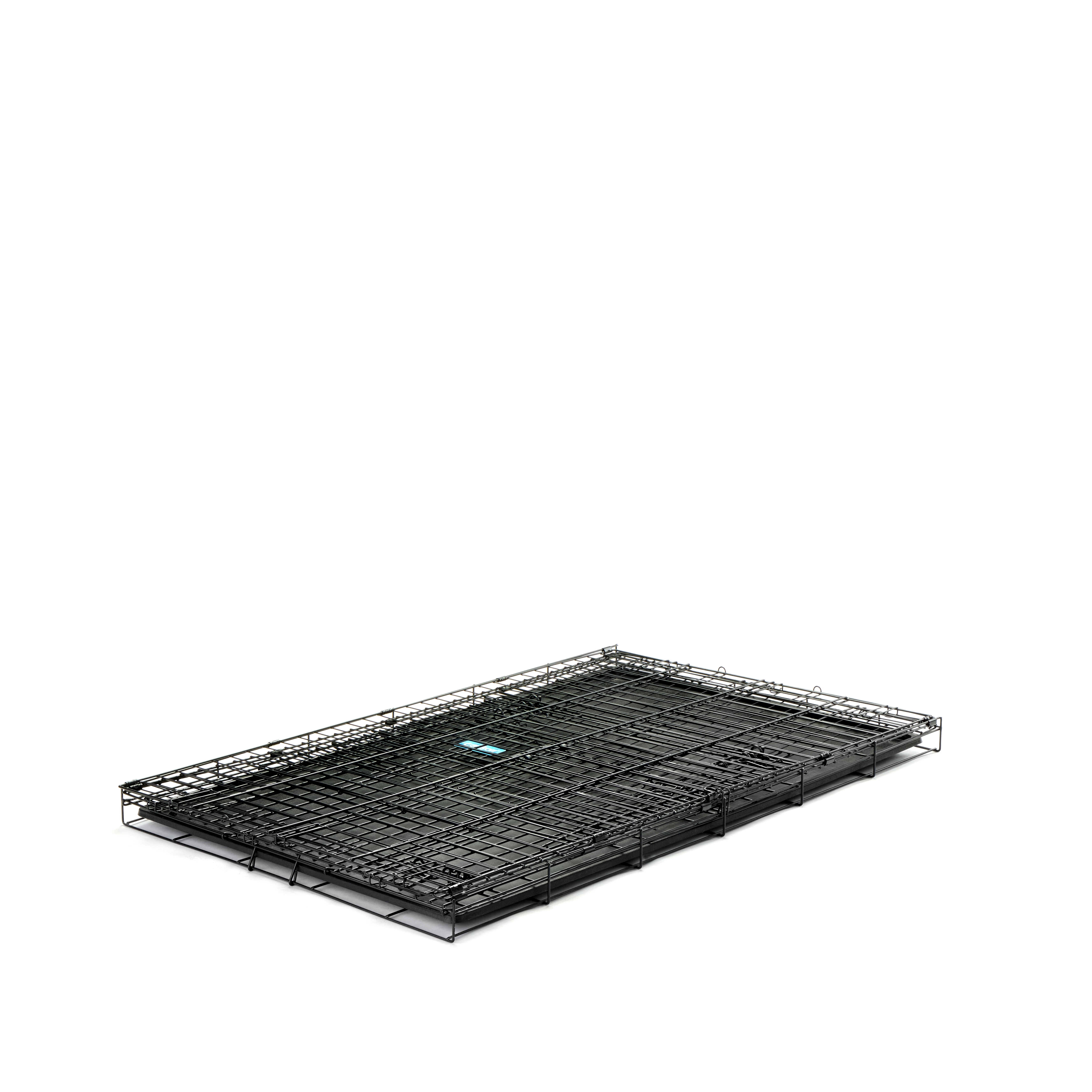 Carlson Secure and Compact Double Door Metal Dog Crate, For Extra Large Breeds Up To 120 Pounds, Includes Divider Panel and Removable Pan, Black