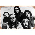 thumbnail image 1 of Placa Metal Vintage Banda Plateada Pintura Hierro Rectangular Arte La Pared 30x20cm, 1 of 9
